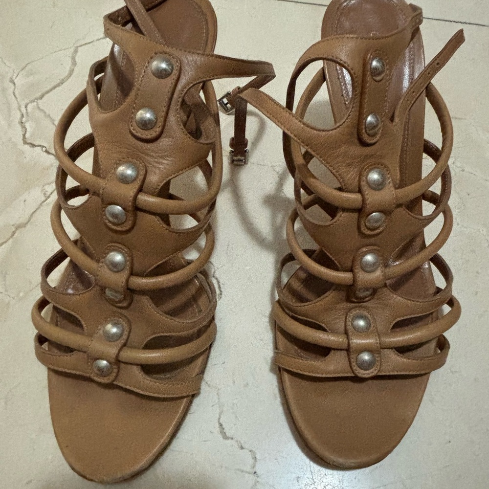 Sergio Rossi tan sandals